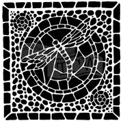 STENCIL 12x12 Winged Mosaic TCW656